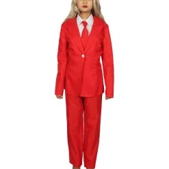 HPO Adult Women's Deluxe Party Suit Costume | Red Devil Cosplay Costume