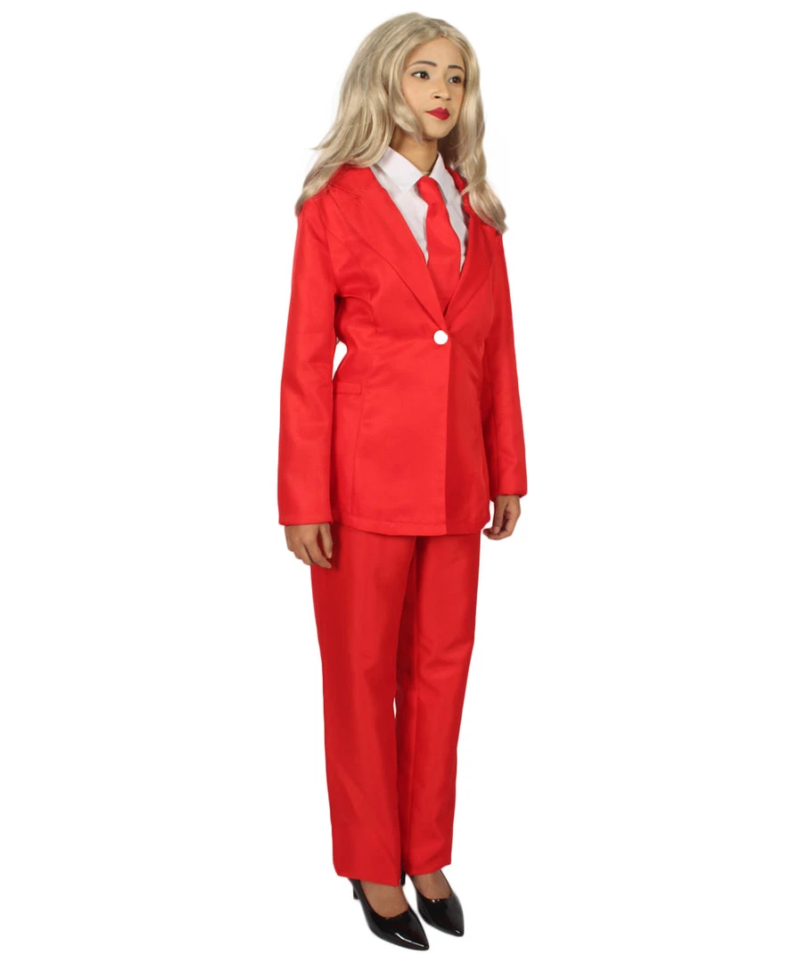 HPO Adult Women's Deluxe Party Suit Costume | Red Devil Cosplay Costume 7 HPO Adult Women's Deluxe Party Suit Costume | Red Devil Cosplay Costume