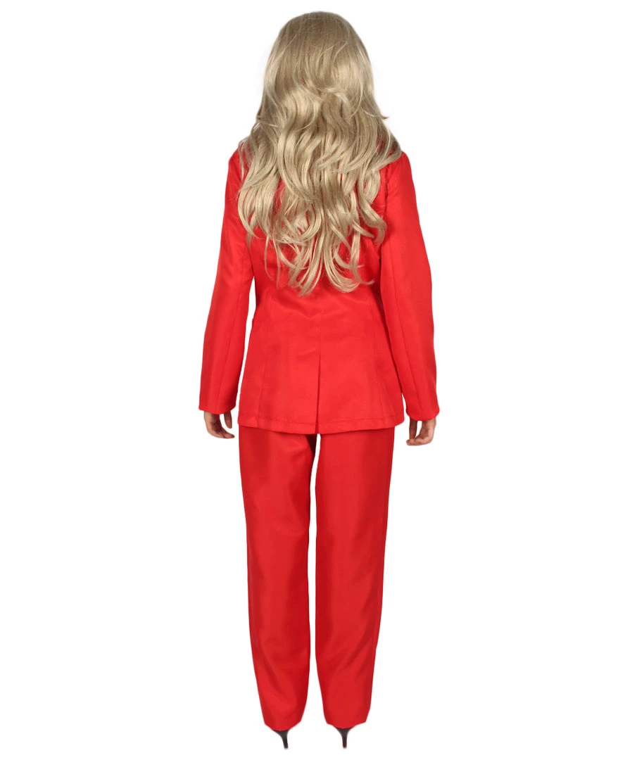 HPO Adult Women's Deluxe Party Suit Costume | Red Devil Cosplay Costume 5 HPO Adult Women's Deluxe Party Suit Costume | Red Devil Cosplay Costume