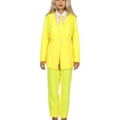 HPO Adult Women's Deluxe Party Suit Costume | Yellow Cosplay Costume