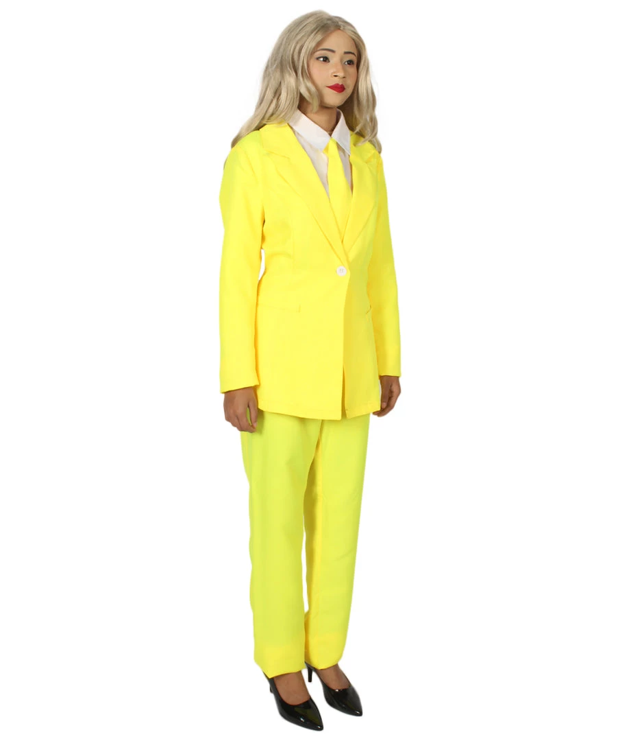 HPO Adult Women's Deluxe Party Suit Costume | Yellow Cosplay Costume 7 HPO Adult Women's Deluxe Party Suit Costume | Yellow Cosplay Costume