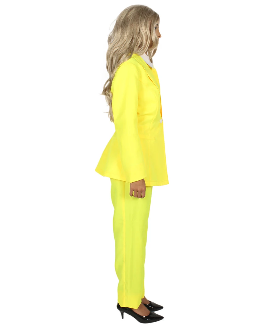 HPO Adult Women's Deluxe Party Suit Costume | Yellow Cosplay Costume 6 HPO Adult Women's Deluxe Party Suit Costume | Yellow Cosplay Costume