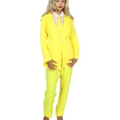 HPO Adult Women's Deluxe Party Suit Costume | Yellow Cosplay Costume