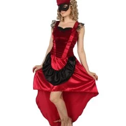 HPO Men's Adult Women Venetian Costume | Red Cosplay Costume