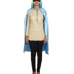 HPO Adult Women's Superhero Cape With Mask Set Cartoon Costume | Multiple Color Options Halloween Costume