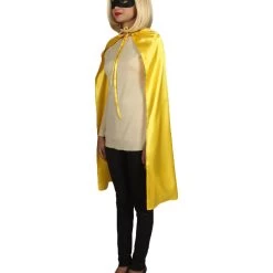 HPO Adult Women's Superhero Cape With Mask Set Cartoon Costume | Multiple Color Options Halloween Costume