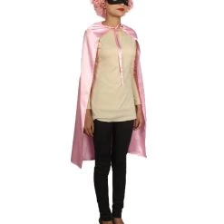 HPO Adult Women's Superhero Cape With Mask Set Cartoon Costume | Multiple Color Options Halloween Costume
