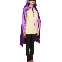 HPO Adult Women's Superhero Cape With Mask Set Cartoon Costume | Multiple Color Options Halloween Costume