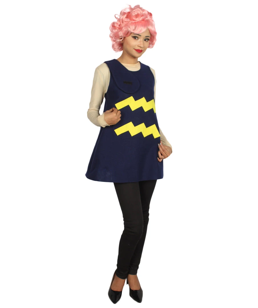 HPO Adult Women's 12 Constellation Of Aquarius Party Troll Dress Costume | Blue Halloween Costume 1 HPO Adult Women's 12 Constellation Of Aquarius Party Troll Dress Costume | Blue Halloween Costume