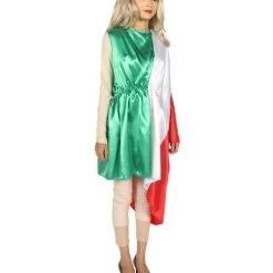 FLAGWIGS Adult Women's Celebratory Italian Flag Dress Sport Costume | Patriotic Cosplay Costume