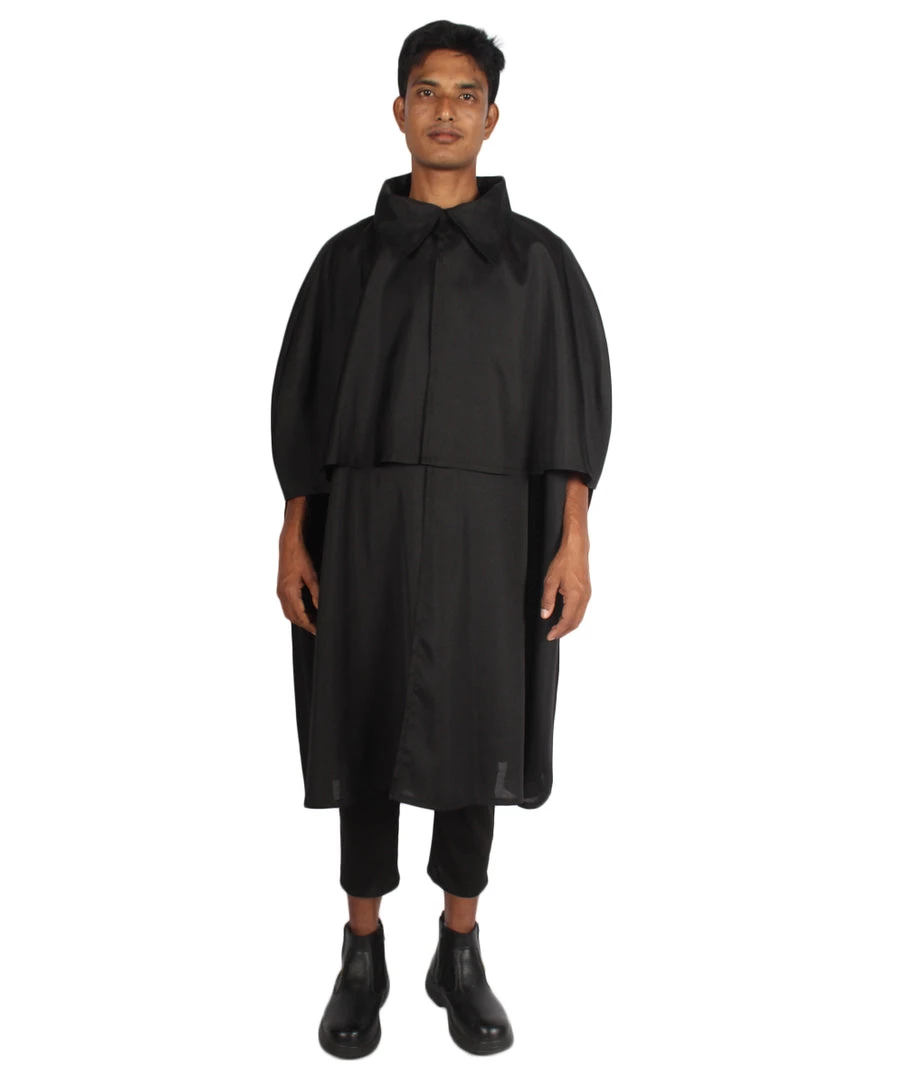 HPO Adult Men's Sherlock Holmes Cloak Cape Costume | Black Halloween Costume 2 HPO Adult Men's Sherlock Holmes Cloak Cape Costume | Black Halloween Costume