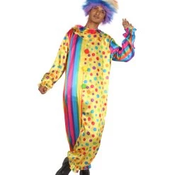 HPO Adult Men's Spots The Clown Jumpsuit Funny Costume | Multi Halloween Costume