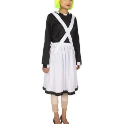 HPO Adult Women's Oompa Loompa Fancy Dress Costume | Black & Silver Cosplay Costume