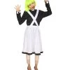 HPO Adult Women's Oompa Loompa Fancy Dress Costume | Black & Silver Cosplay Costume
