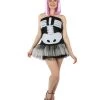 HPO Men's Adult Women Skeleton Costume | Black & White Halloween Costume
