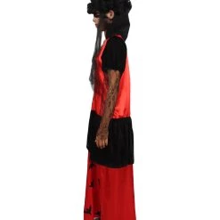 HPO Men's Adult Women Vampire Lady Costume | Red And Black Halloween Costume