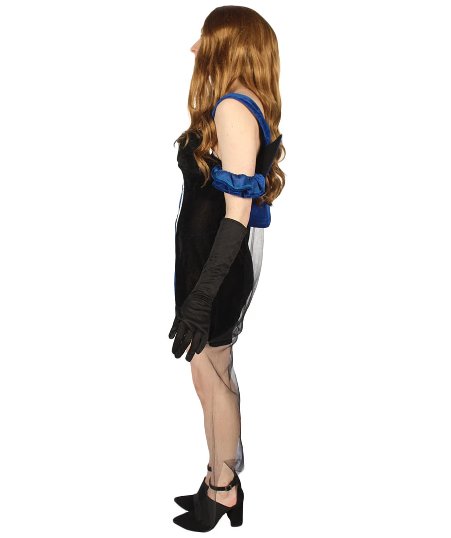 HPO Adult Women Queen Of Hell Costume | Blue & Black Halloween Costume 4 HPO Adult Women Queen Of Hell Costume | Blue & Black Halloween Costume