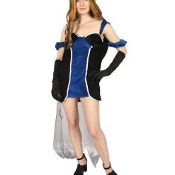 HPO Adult Women Queen Of Hell Costume | Blue & Black Halloween Costume 19 HPO Adult Women Queen Of Hell Costume | Blue & Black Halloween Costume