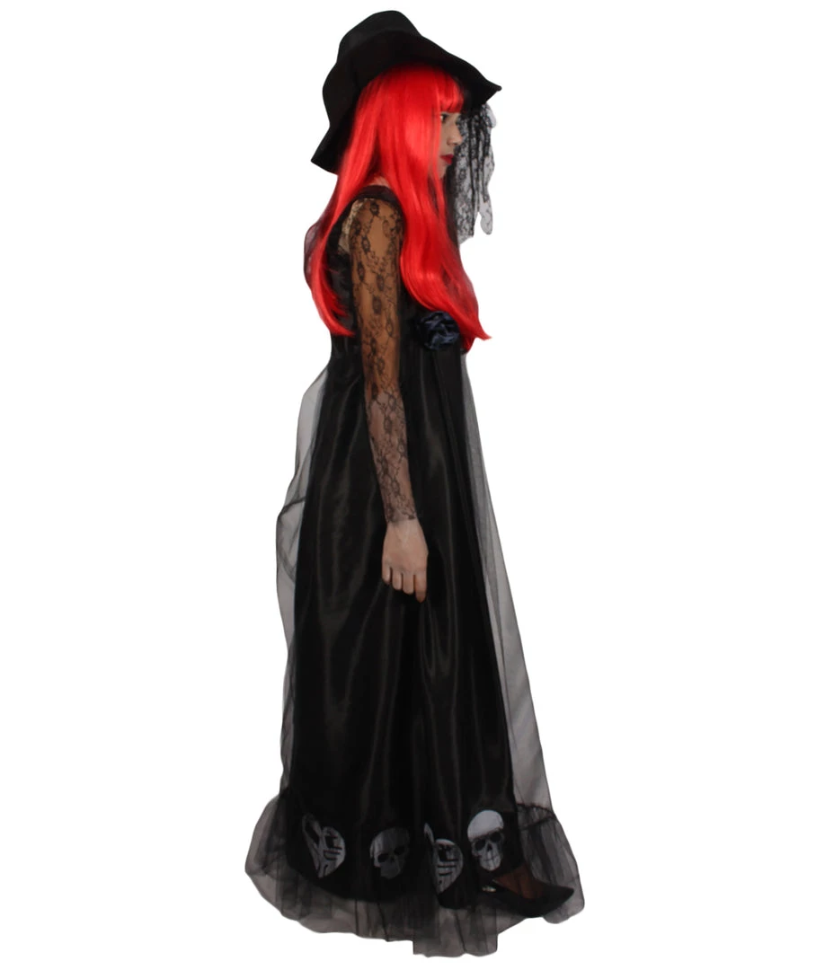 HPO Adult Women Day Of The Dead Skeleton Costume | Black Halloween Costume 6 HPO Adult Women Day Of The Dead Skeleton Costume | Black Halloween Costume