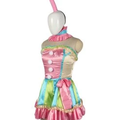 HPO Adult Women Vintage Clown Costume | Multicolored Halloween Costume Men's