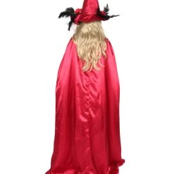 HPO Adult Women Vampire Cape Costume | Red & Black Halloween Costume