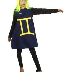 HPO Adult Women's 12 Constellation Of Gemini Party Troll Dress Costume | Blue Cosplay Costume