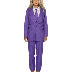 HPO Adult Women's Deluxe Party Suit Costume | Purple Prince Cosplay Costume