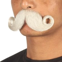 HPO Men's Stylish Moustache Set | White Cosplay Facial Hair