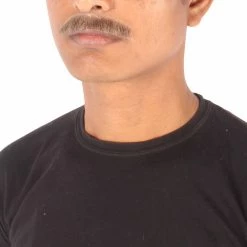 Men's Borat Human Hair Mustache | Brown Facial Hair | HPO