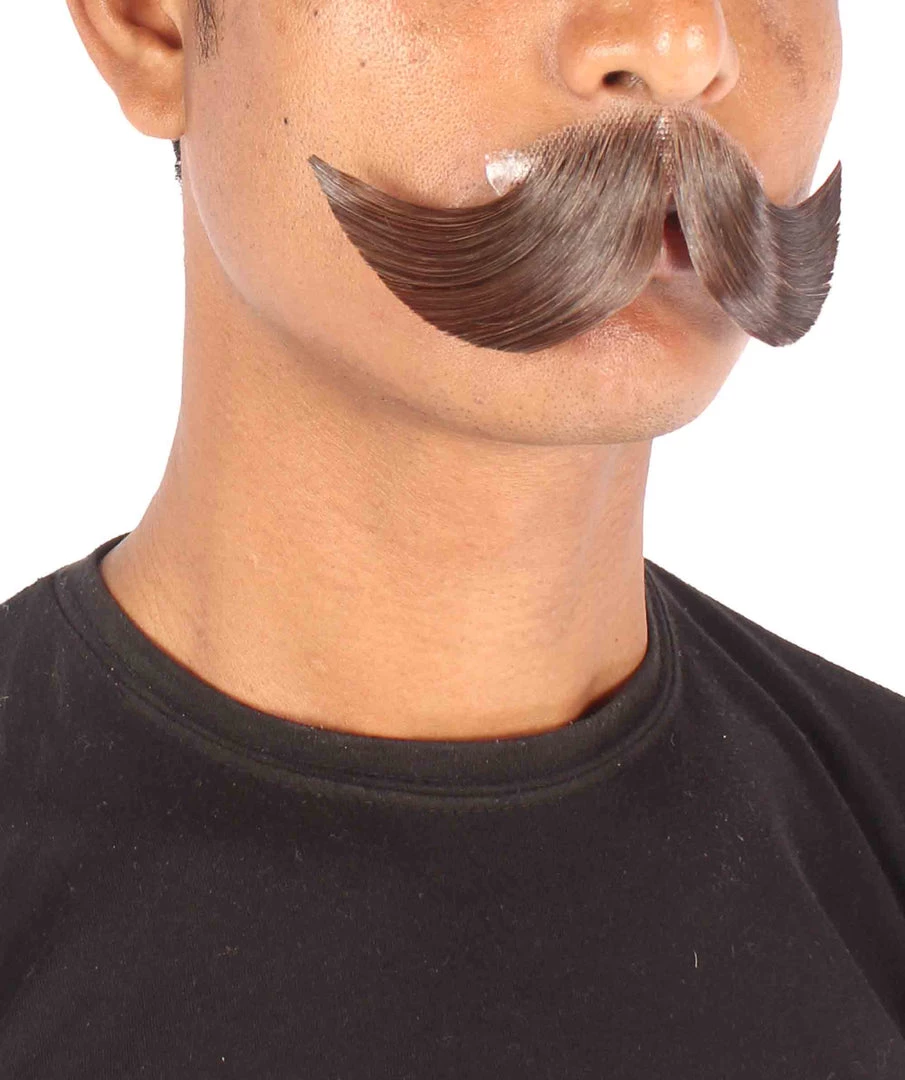 HPO Men's Hungarian Mustache | Human Facial Hair | Multiple Colors 2 HPO Men's Hungarian Mustache | Human Facial Hair | Multiple Colors
