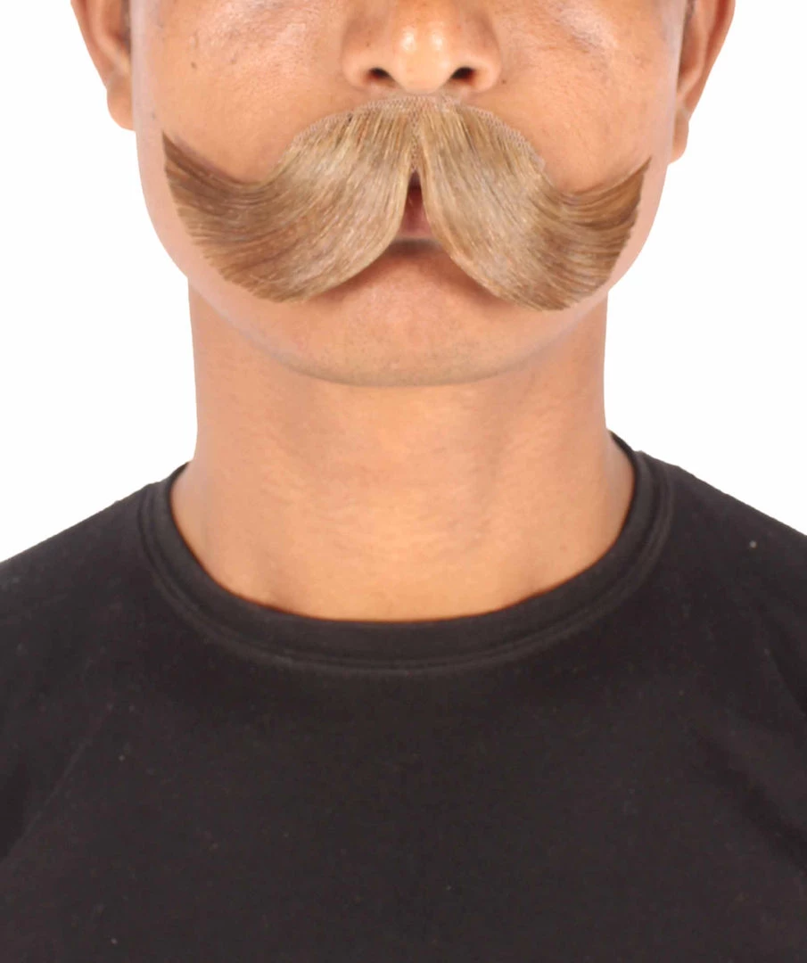 HPO Men's Hungarian Mustache | Human Facial Hair | Multiple Colors 4 HPO Men's Hungarian Mustache | Human Facial Hair | Multiple Colors