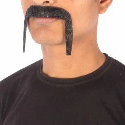 Men's Fu Manchu Mustache | Synthetic Facial Hair | Multiple Colors | HPO