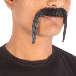 Men's Fu Manchu Mustache | Synthetic Facial Hair | Multiple Colors | HPO