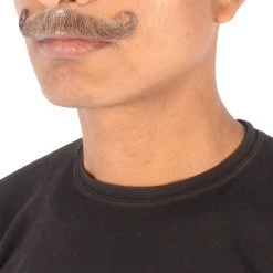 Men's Imperial Curly Mustache | Human Facial Hair | Multiple Color Options | HPO 16 Men's Imperial Curly Mustache | Human Facial Hair | Multiple Color Options | HPO