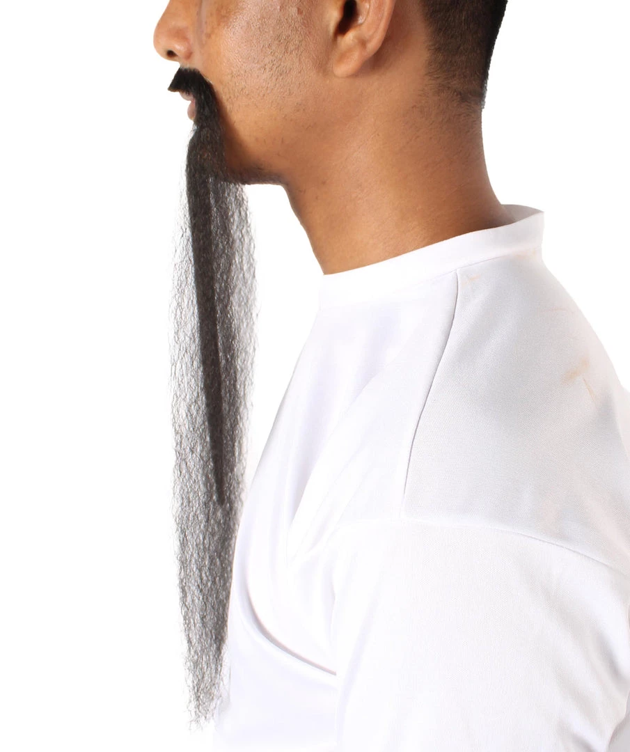 HPO Mens Extra Long Black Emperor Beard - Stage Ready Mustache Perfect For Cosplay, Drag, And Performance Men's 4 HPO Mens Extra Long Black Emperor Beard - Stage Ready Mustache Perfect For Cosplay, Drag, And Performance Men's