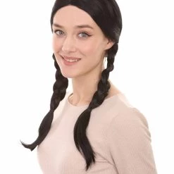 HPO Women Cow Girl Wig Black | Premium Breathable Capless Cap