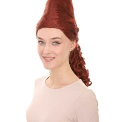 HPO 60's Bouffant Cone Womens Wig | Auburn Vintage Halloween Wig