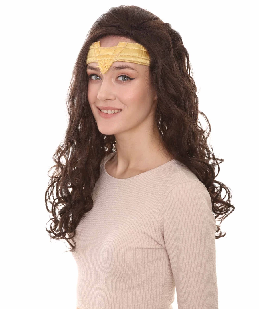 HPO Women's TV Movie Character Wig Dark Brown | Premium Breathable Capless Cap 2 HPO Women's TV Movie Character Wig Dark Brown | Premium Breathable Capless Cap