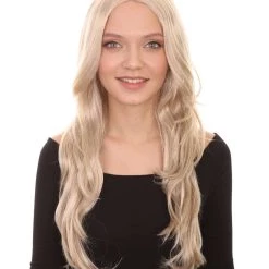 HPO Womens Mutant Curly Wig | Blonde TV/Movie Wigs | Premium Breathable Capless Cap