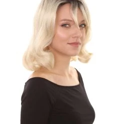 HPO Womens Evil Bride Doll Wig Blonde | Premium Breathable Capless Cap Women's