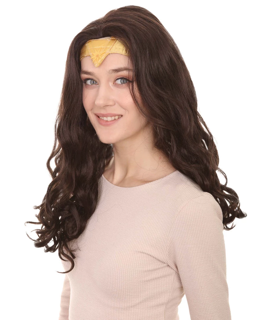 HPO Women's TV Movie Character Wig | Dark Brown Wigs | Premium Breathable Capless Cap 2 HPO Women's TV Movie Character Wig | Dark Brown Wigs | Premium Breathable Capless Cap