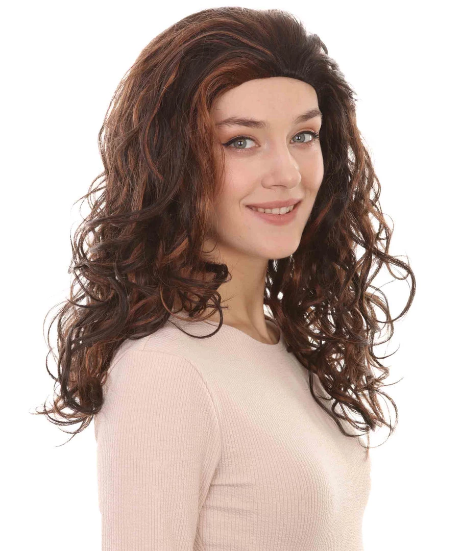 HPO Superstar Dark Brown Long Wavy Womens Wig | All Back Natural Looking Wig | Premium Breathable Capless Cap Women's 6 HPO Superstar Dark Brown Long Wavy Womens Wig | All Back Natural Looking Wig | Premium Breathable Capless Cap Women's