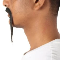 HPO Adult Men's Fu Manchu Fake Human Hair Mustache 22 HPO Adult Men's Fu Manchu Fake Human Hair Mustache