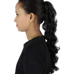 HPO Black Spider Hair Clips | Women's Long Length Queen Of Spiders Hair Clips - Long Wavy Silver And Black Hair - With Scary Black Spiders