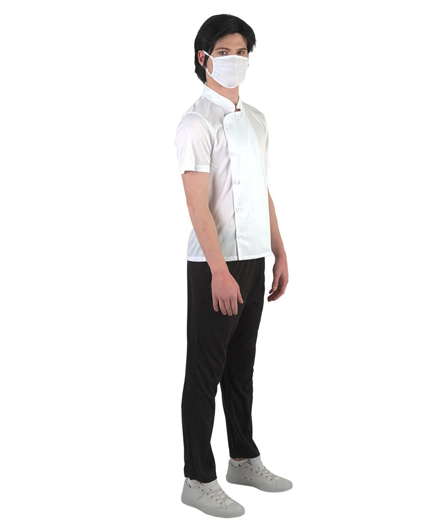 HPO Adult Men's Dr. Surgeon Costume | White And Black Cosplay Costume 1 HPO Adult Men's Dr. Surgeon Costume | White And Black Cosplay Costume