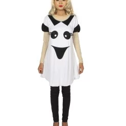 HPO Adult Women's Ghost Dress Costume | White Halloween Costume
