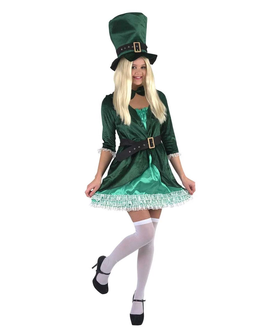 HPO Adult Women's Luscious Leprechaun Costume | Green Halloween Costume 1 HPO Adult Women's Luscious Leprechaun Costume | Green Halloween Costume