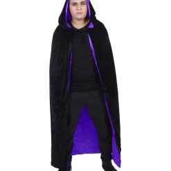 HPO Adult Men's Reversible Hooded Cape Costume | Multiple Color Option Cosplay Costume 22 HPO Adult Men's Reversible Hooded Cape Costume | Multiple Color Option Cosplay Costume