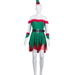 HPO Adult Women's Sexy Elf Holiday Costume | Multi Halloween Costume