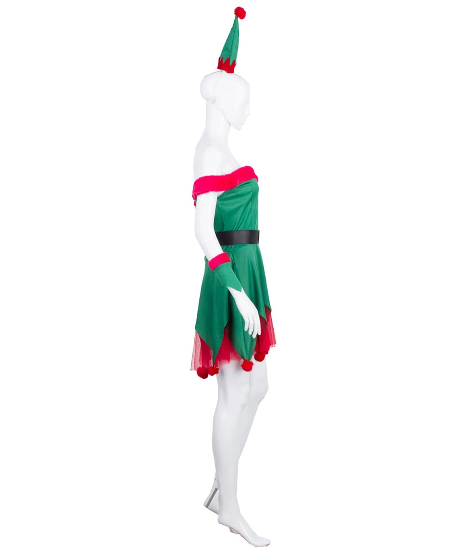 HPO Adult Women's Sexy Elf Holiday Costume | Multi Halloween Costume 4 HPO Adult Women's Sexy Elf Holiday Costume | Multi Halloween Costume
